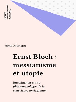 cover image of Ernst Bloch